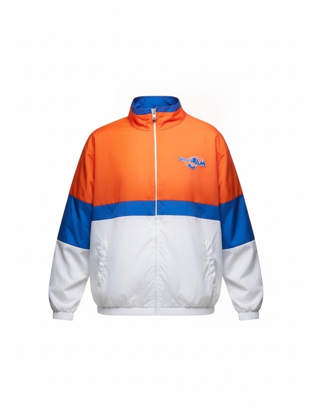Space Jam Colorblock Windbreaker Jacket - Orange/Blue/White